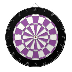 Tablero Dardos Preto e Branco Roxo