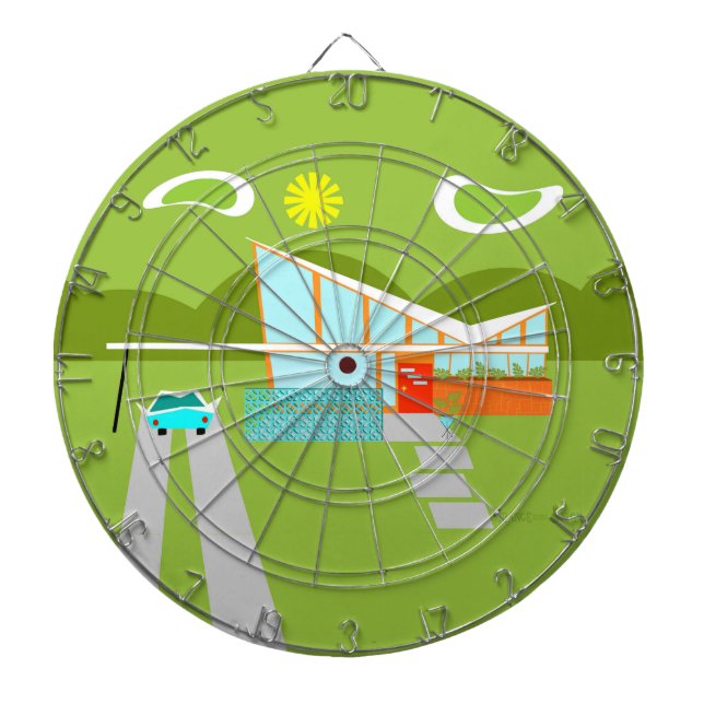 Tablero Dardos Primaveras Retro Palm House Dart Board (Frente)