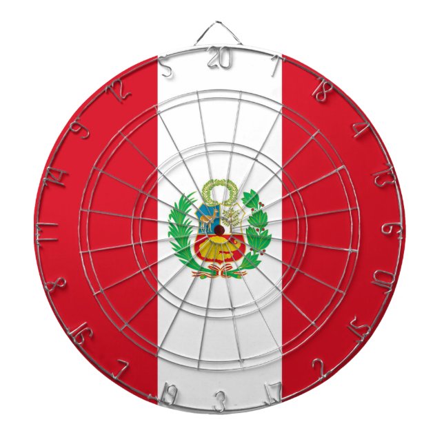 Tablero Dardos Quadro de bordo com bandeira do Peru (Frente)