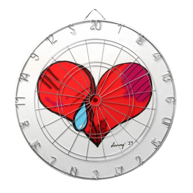 Tablero Dardos Quadro de Coração Quebrado (Frente)