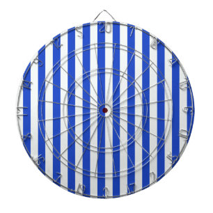 Tablero Dardos Real Blue Combination Stripes por Shirley Taylor
