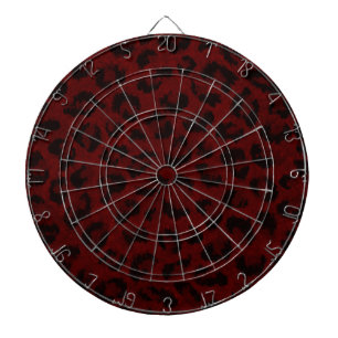 Tablero Dardos Red Leopard Skin Dart Board