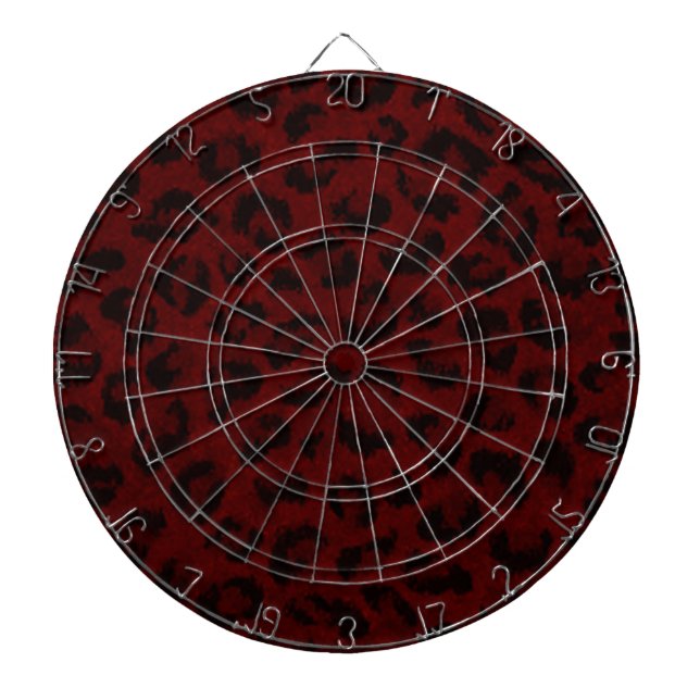 Tablero Dardos Red Leopard Skin Dart Board (Frente)