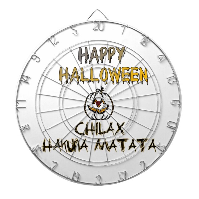 Tablero Dardos Relaxe a Coleção Feliz de Halloween (Frente)
