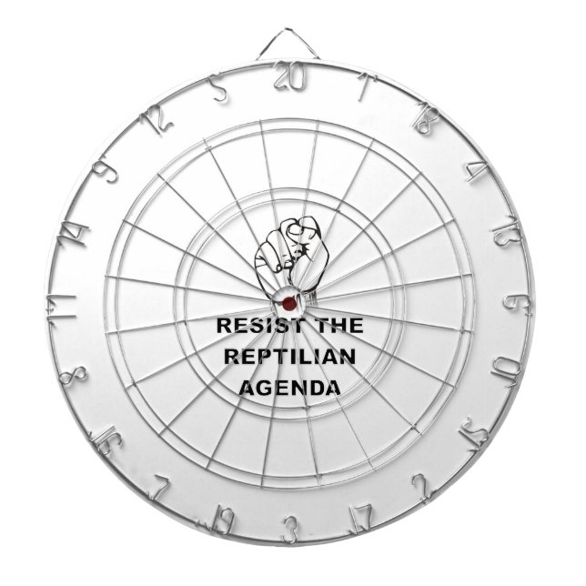 Tablero Dardos Resistir À Agenda Reptiliana (Frente)