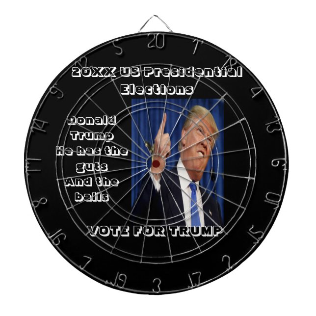 Tablero Dardos Retrato de Donald Trump (Frente)