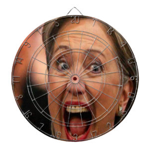 Tablero Dardos Retrato do conselho de dardo político de Hillary