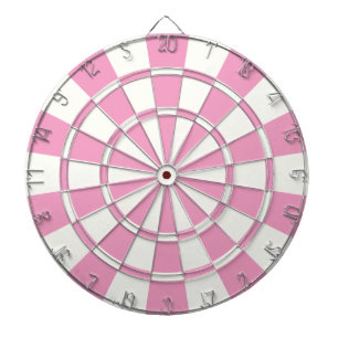 Tablero Dardos Rosa Maciço E Branco