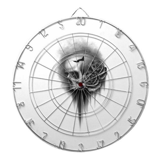 Tablero Dardos Rosa skull (Frente)