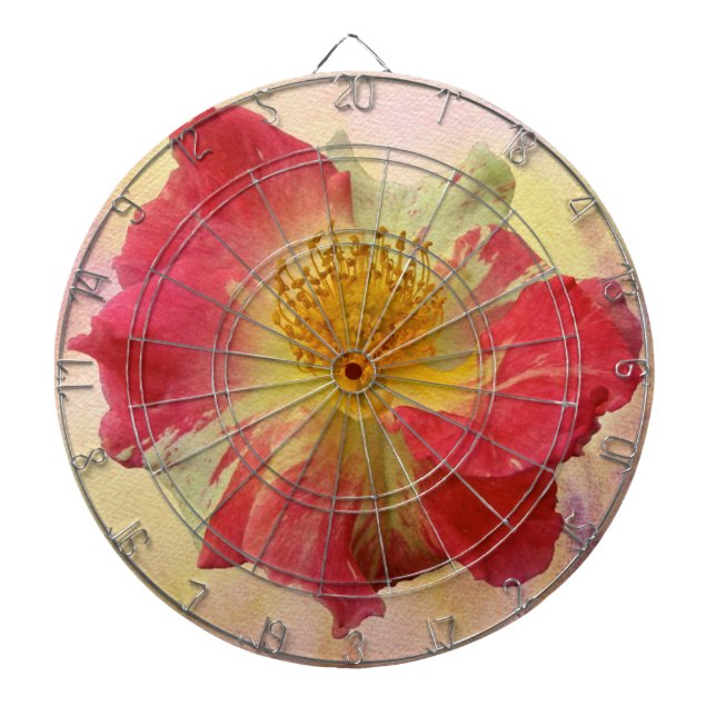 Tablero Dardos Rosa vermelho e branco (Frente)