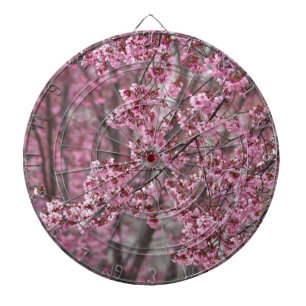 Tablero Dardos Sakura Cherry Blossoms Fluindo Rosa