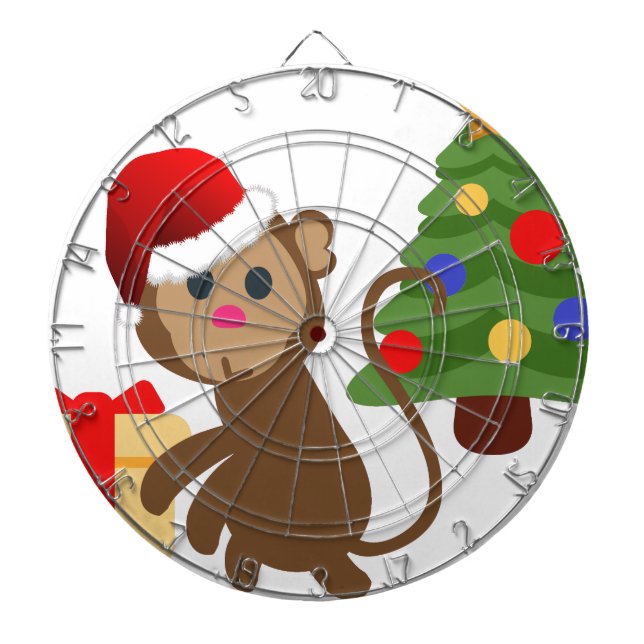Tablero Dardos santa claus monkey emoji (Frente)