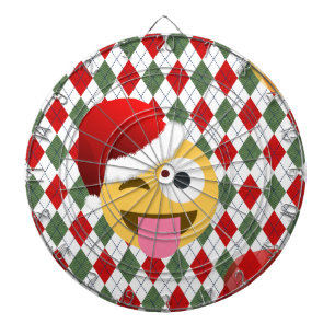Tablero Dardos santa claus piscar os olhos emoji