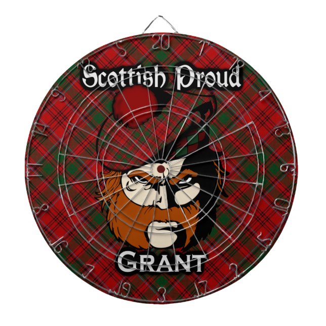 Tablero Dardos Scottish Clan Grant Tartan Dartboard (Frente)