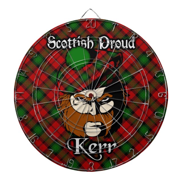 Tablero Dardos Scottish Clan Kerr Tartan Dartboard (Frente)