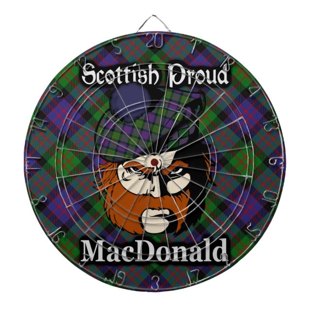 Tablero Dardos Scottish Clan MacDonald Tartan Dartboard (Frente)
