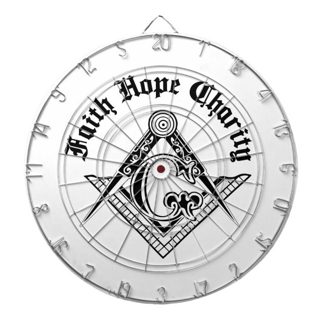 Tablero Dardos Símbolo de maçonaria (Frente)