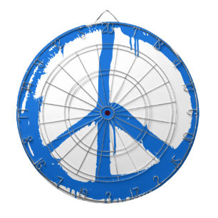 Tablero Dardos Símbolo de sinal de paz azul