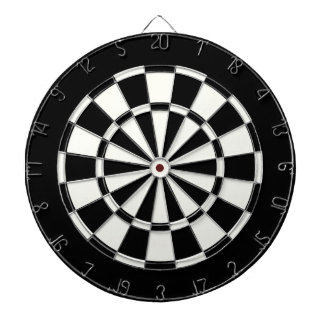 Tablero Dardos Simples Preto e Branco Padrão