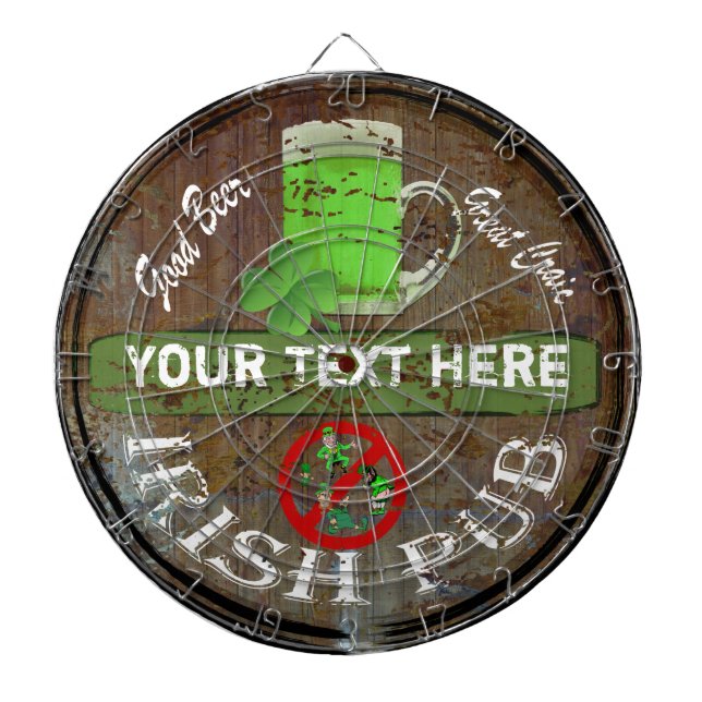 Tablero Dardos Sinal irlandês personalizado do bar (Frente)