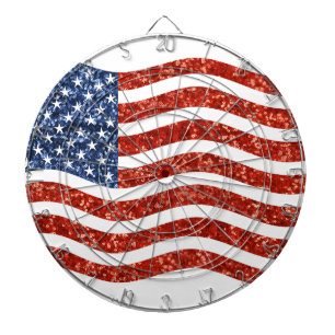 Tablero Dardos sinalizador faux sequin impressão american