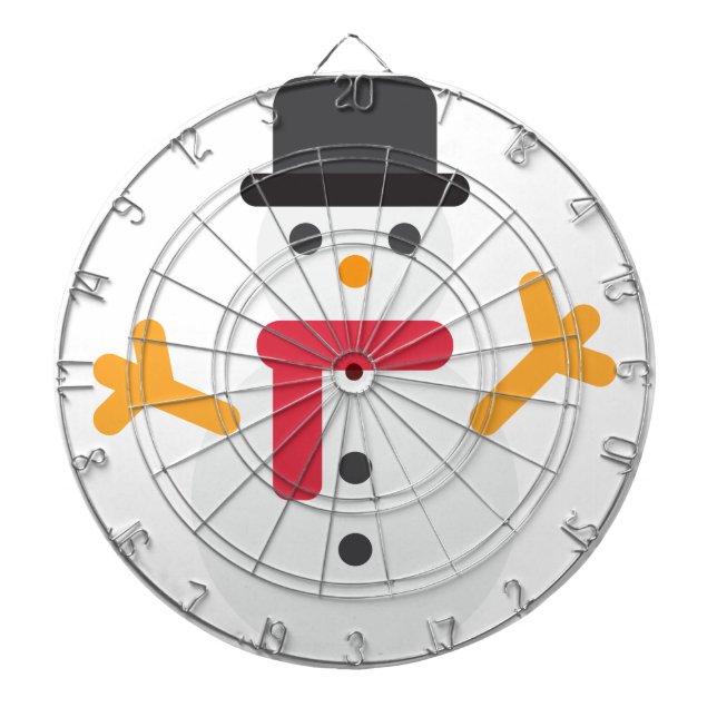Tablero Dardos snowman emoji de natal (Frente)