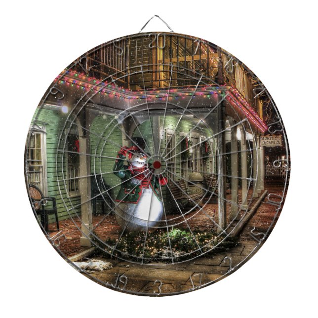 Tablero Dardos Snowman Saudações (Frente)