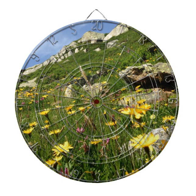 Tablero Dardos Solte a sua imaginação! Flores alpinas (Frente)