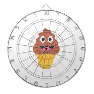 Tablero Dardos sorvete cone poo emoji