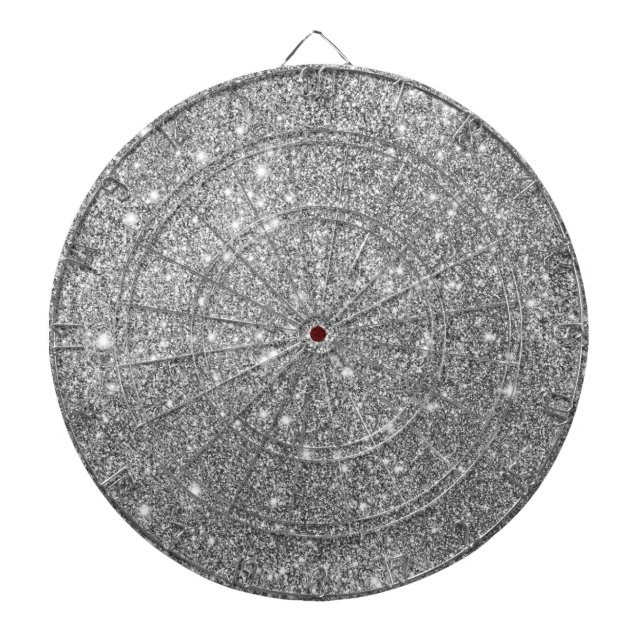 Tablero Dardos Sparkles de prata do brilho (Frente)