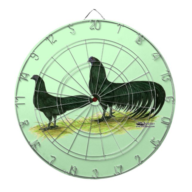 Tablero Dardos Sumatra Black Chickens (Frente)