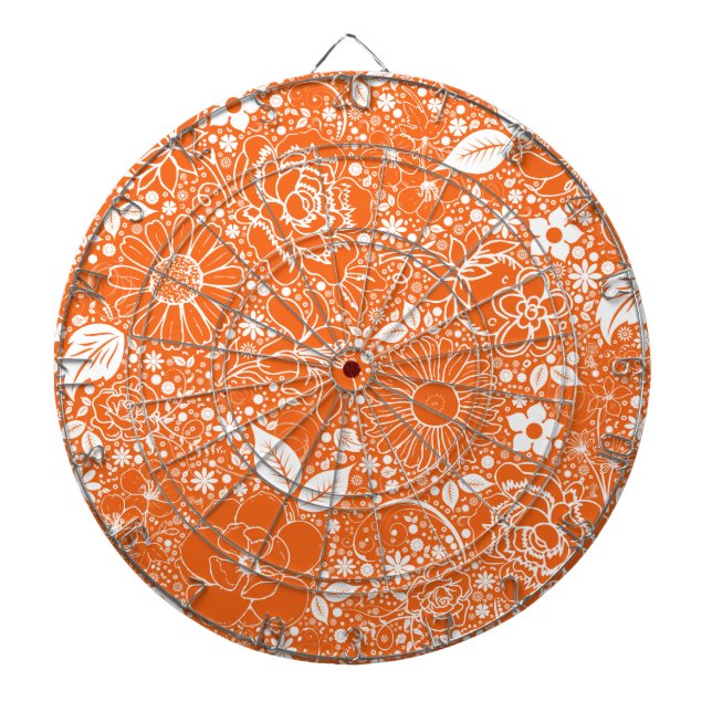 Tablero Dardos Tabuleiro de Belas Botânicas Laranja Dart (Frente)