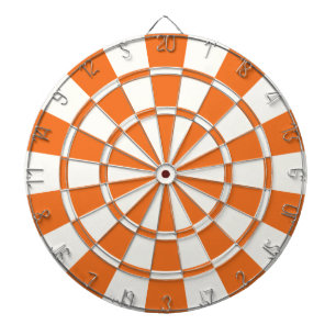 Tablero Dardos Tangerina Laranja E Branco