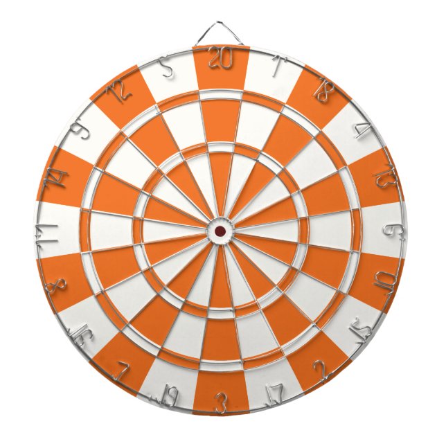 Tablero Dardos Tangerina Laranja E Branco (Frente)