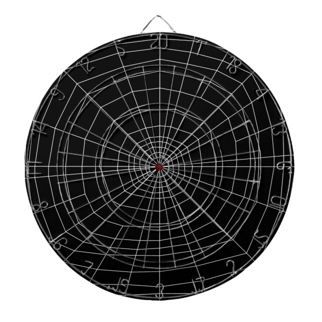 Tablero Dardos teia de aranha em preto (Frente)