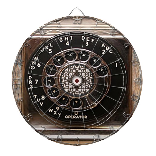 Tablero Dardos Telefone antigo telefone celular com telefone rota (Frente)