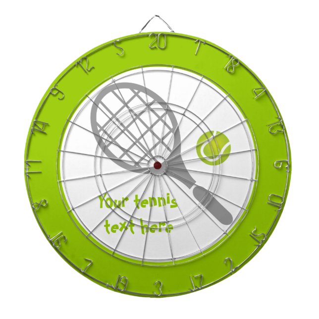 Tablero Dardos Tênis racket e bola personalizados (Frente)