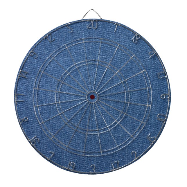 Tablero Dardos Têxtil original, azul, moda, jean denim (Frente)