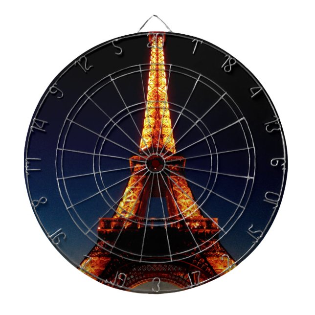 Tablero Dardos Torre Eiffel em Paris (Frente)