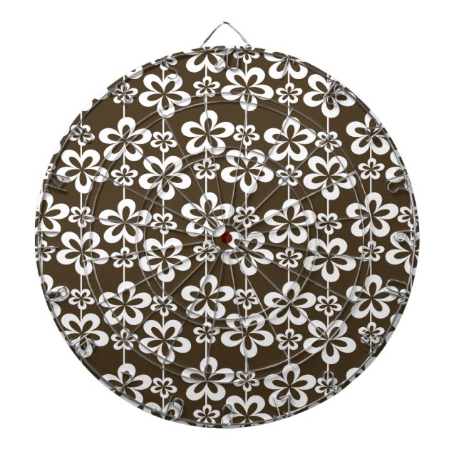 Tablero Dardos Trendy Girly Floral Pattern (Frente)