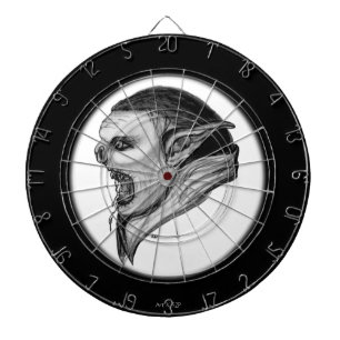 Tablero Dardos troll - Design preto e branco