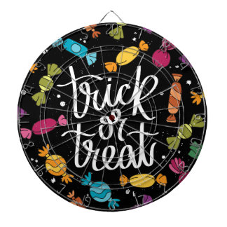 Tablero Dardos Truque Ou Tratamento De Doces Halloween