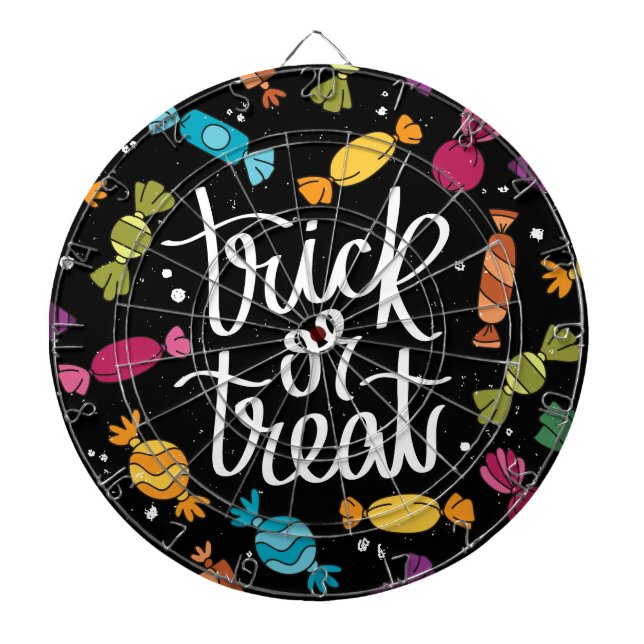 Tablero Dardos Truque Ou Tratamento De Doces Halloween (Frente)