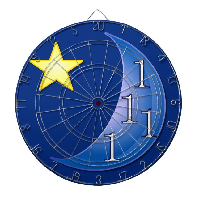 Tablero Dardos Uma vez na Lua Azul (Frente)