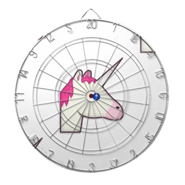 Tablero Dardos unicorn emoji (Frente)
