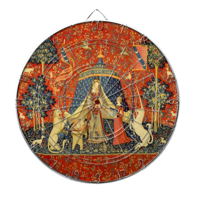 Tablero Dardos Unicorn Tapestries Lady Legend Medieval (Frente)