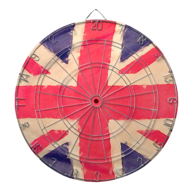 Tablero Dardos Union JACK FLAG grunge (Frente)