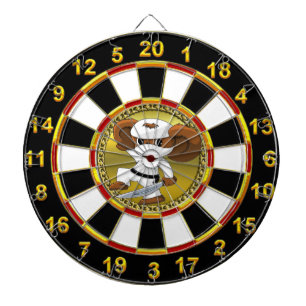 Tablero Dardos Urso Dourado e preto de Cheburashka da folha com