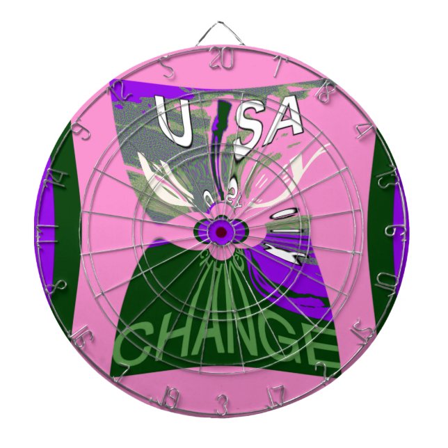 Tablero Dardos USA Change Art Impressão (Frente)