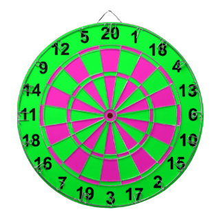 Tablero Dardos Verde-claro e cor-de-rosa